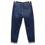 Judy Blue Slim Fit Jeans Dark Wash Stretch Denim Cuffed Distressed Women's 7/28 Photo 2