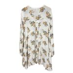 Free People  Swing Tunic Crepe Long Sleeve Dress White Gardenia Size Large Boho Photo 12