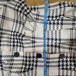 SheIn Fitted Long Sleeve Plaid Houndstooth Shirt Dress Sz S Photo 4