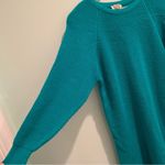 Vintage Darian Teal Knit Acrylic Sweater Dress Small S Photo 3
