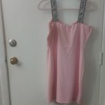 Pretty Little Thing  Pink Strap Logo Detail Bodycon Sheath Dress 14 Casual Barbie Photo 7