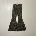 Blank Paige Leopard Print Bell Bottom Jeans Raw Hem Size M Photo 2