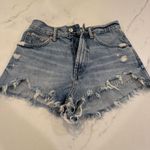 ZARA  Ripped Mid-Rise Jean Shorts Photo 0