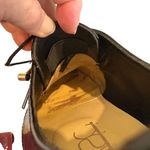 Coliac Black Patent Leather Embellished Lace Up Oxfords, Sz Eu 37 Photo 11