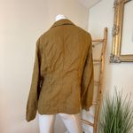 J. Jill Blazer Women’s Size Medium Brown Linen Jacket Lightweight Button Tan Photo 5