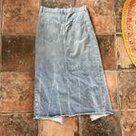 Assembly Light Wash Midi Denim Jean Skirt Sz M Blue Size M Photo 2