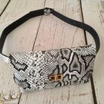 Snake Print Belt Bag White Photo 0