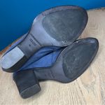 Aquatalia  Italy Faris Perforated Blue Suede Zip Heeled Ankle Booties Size 8 Photo 8