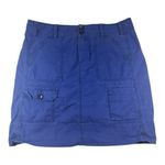 Anthropologie  Paper Boy Utility Cargo Skirt Womens Size 06 Blue Cotton Photo 1