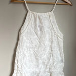 Rock & Roll Cowgirl Lace Floral Cotton Ruffle Dainty Blouse Small Boho Cottage Photo 0