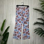 J.Crew NEW Hayden Cropped Kick Flare Pant in Floral Vine Block Print size 0 NWT Photo 2