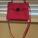 Vibrant Pink Studded Crossbody Bag Photo 0