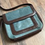TIGNANELLO Crossbody Leather Green Brown Trim Purse Photo 1