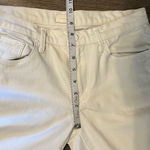 MOTHER Skinny Not Skinny Broken Mirror White Distressed Jeans Size 26 Photo 9