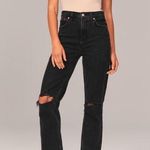Abercrombie & Fitch A&F Curve Love ‘90s Straight Ultra High Rise Black Jeans 24 Photo 0