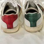Gucci Ace Embroidered Sneakers White Leather Web Stripe Bee Green Red Size 5.5 Photo 5