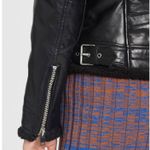 Mauritius Gila lamb leather faux sherpa lined motorcycle jacket size US 6 small Photo 3