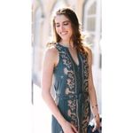 Anthropologie  - Tiny - Syden floral embroidered sz M shirt dress boho cottage wh Photo 3