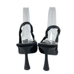 ZARA  Black Embellished Rhinestone Pointed Slingback Pumps Kitten Heels Size 9 Photo 2