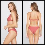 l*space 💕L*💕 Eco Chic Repreve Nina Bikini Top ~ Ribbed Textured Brick DD NWT Photo 5