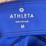 Athleta  Womens‎ Velocity Colorblock Capri Medium Blue Leggings Active Sporty Gym Photo 6