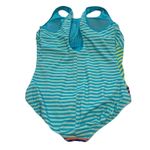Lands' End  Colorful Striped Tugless Low Leg Soft Cup One Piece Swimsuit Size 20W Photo 3