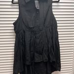 Torrid NWT Black Baby doll Poplin Button Down Top size 0 (12) Photo 0