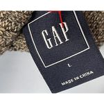 Gap NEW  Striped Snap Turtle Neck Long Tunic Sweater Knit Top Split Cowl Sweater Photo 8