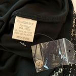 Lovestitch Women's Boho Mixed Print Button Front V-Neck Chiffon Blouse Black S Photo 4