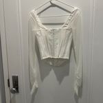 House Of CB  Araminta White Long Sleeve Mesh Corset Photo 4