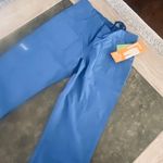 Landau Essentials Scrub Pants for Women: 9 Pockets, Modern Tailored Fit, Drawstring / Elastic Waist, Straight Leg 8380 Blue Size XXS Photo 2