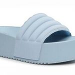 mix no. 6  Cortlynn Slide Light Blue Platform Sandals Photo 0