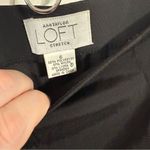 Loft  Black Straight Leg Pants with Relaxed Fit Photo 2