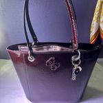 Guess  Shiny Burgundy Tote Bag Photo 11