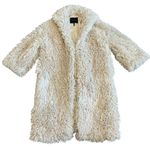 Robert Rodriguez Long-Length Shaggy Faux Fur Coat Cream Jacket Teddy Size XS Photo 0