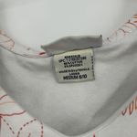 Faded Glory Vintage Y2K  Floral Tank Top White Orange Built In Bra Stretch Size M Photo 8