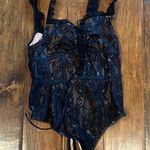 For Love & Lemons Black laced one piece suit Photo 0