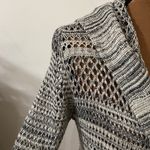 Paper Crane cotton blend open knit marled longline hooded cardigan size M Photo 6