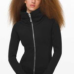 Lululemon Black Radiant Jacket II Thumb Holes Cowl Neck Full Zip Thick Womens 6 Photo 0