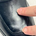 Paul Green  Womens SZ US 9 UK 6.5 Black Chunky Heel Penny Loafer Preppy NEW *FLAW Photo 4