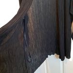 JM Collection 🖤 Ultra Lightweight Long (31”) 3/4 Ruched Sleeve Open Summer Cardigan, Plus 2X Photo 5