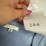 Z Supply Sweatshirt Womens X Small Blue V Neck Long Sleeve Pullover Cotton Blend Photo 3