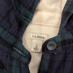 L.L.Bean Fleece Lined Flannel Hoodie Photo 8