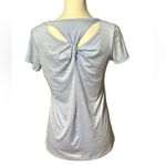 All In Motion  Workout Light Gray Short Sleeve Knot Back Tee Sz XL Photo 1