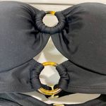 Xhilaration Women’s Double Strap Bandeau Swim Bikini Top Black NWT Photo 1