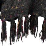 Vintage Gil Aimbez Wool Blend Oversized Shrug Open Cardigan Black Fringe Dolman Size undefined Photo 4