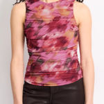 Nine Britton 
Milana Ruched Mesh Knit Tank Top‎ Photo 0