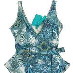 MELISSA ODABASH Blue Belize Plunge Belted 1 Photo 1