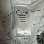 Clu Too White Striped Blue Bandana Paisley Mixed Media Printed Button Up Shirt Size M Photo 10