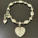 Brighton Retired Power Of Pink Breast Cancer Love Heals Heart Charm Bracelet 26g Photo 7